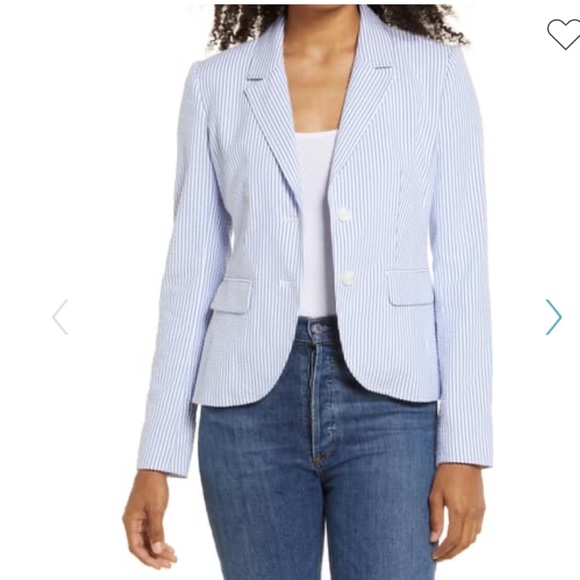 GAP Jackets & Blazers - NWT GAP. SEERSUCKER DARCK CHAMBRAY JACKET BLAZER SIZE. 2